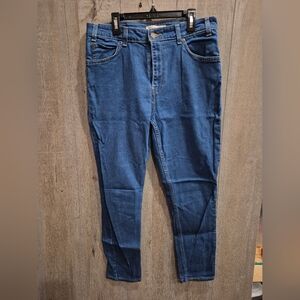 Levis 721 Vintage High Rise Skinny Orange Tab Jeans Stretch Med Wash (Size 31)
